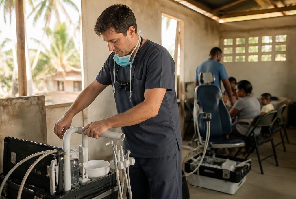 Dr. David Forester on a dental mission trip.