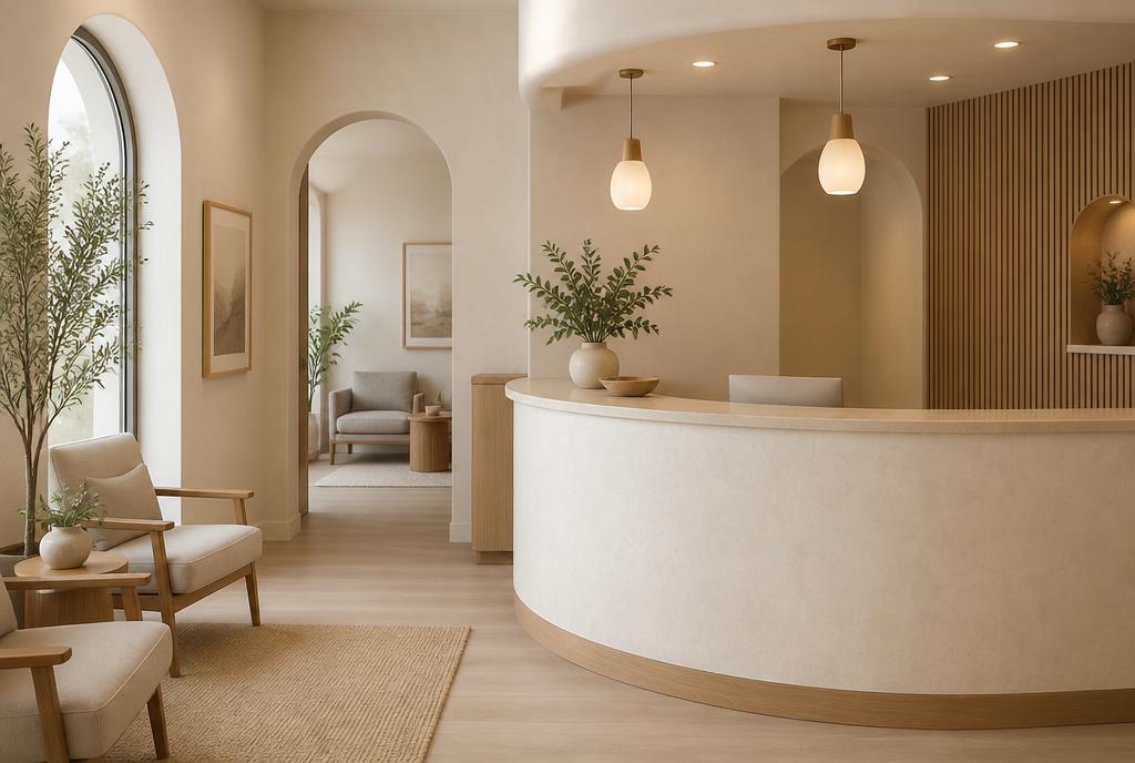 The front desk at Forester Dental.