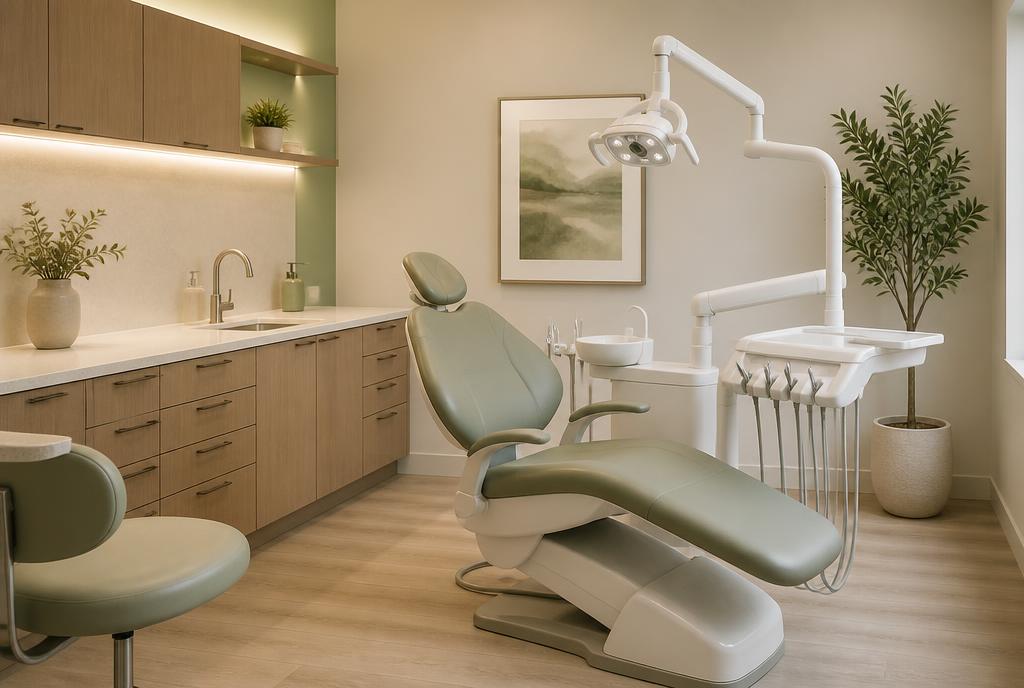 A treatment room at Forester Dental.